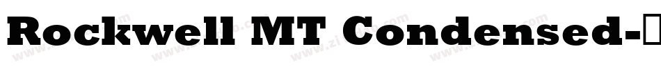 Rockwell MT Condensed字体转换